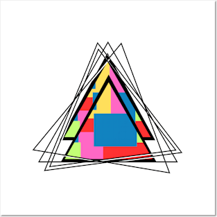 triangle abstract with colour Posters and Art